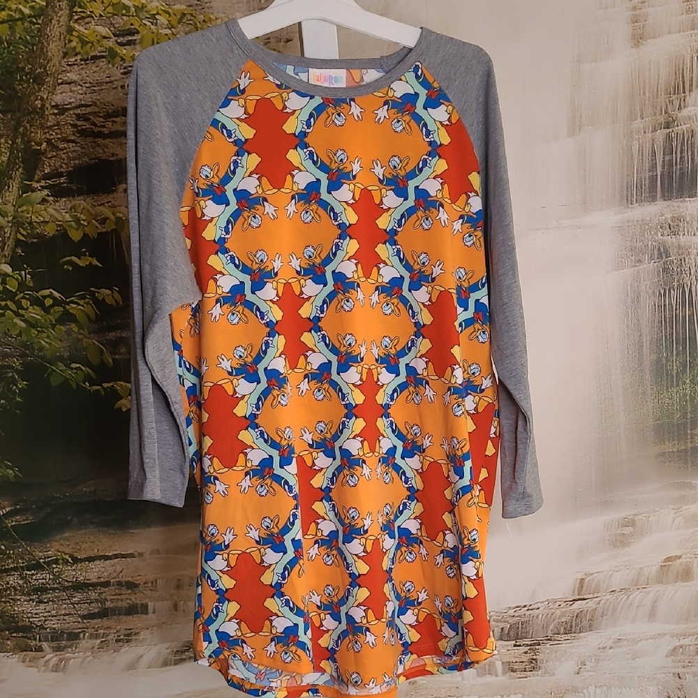 LuLaRoe Womens Large Donald Duck Tunic T Shirt